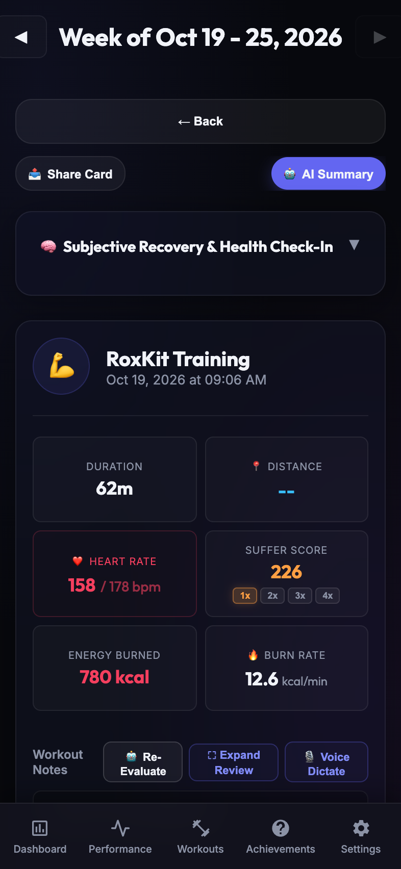 Workout Detail Mobile