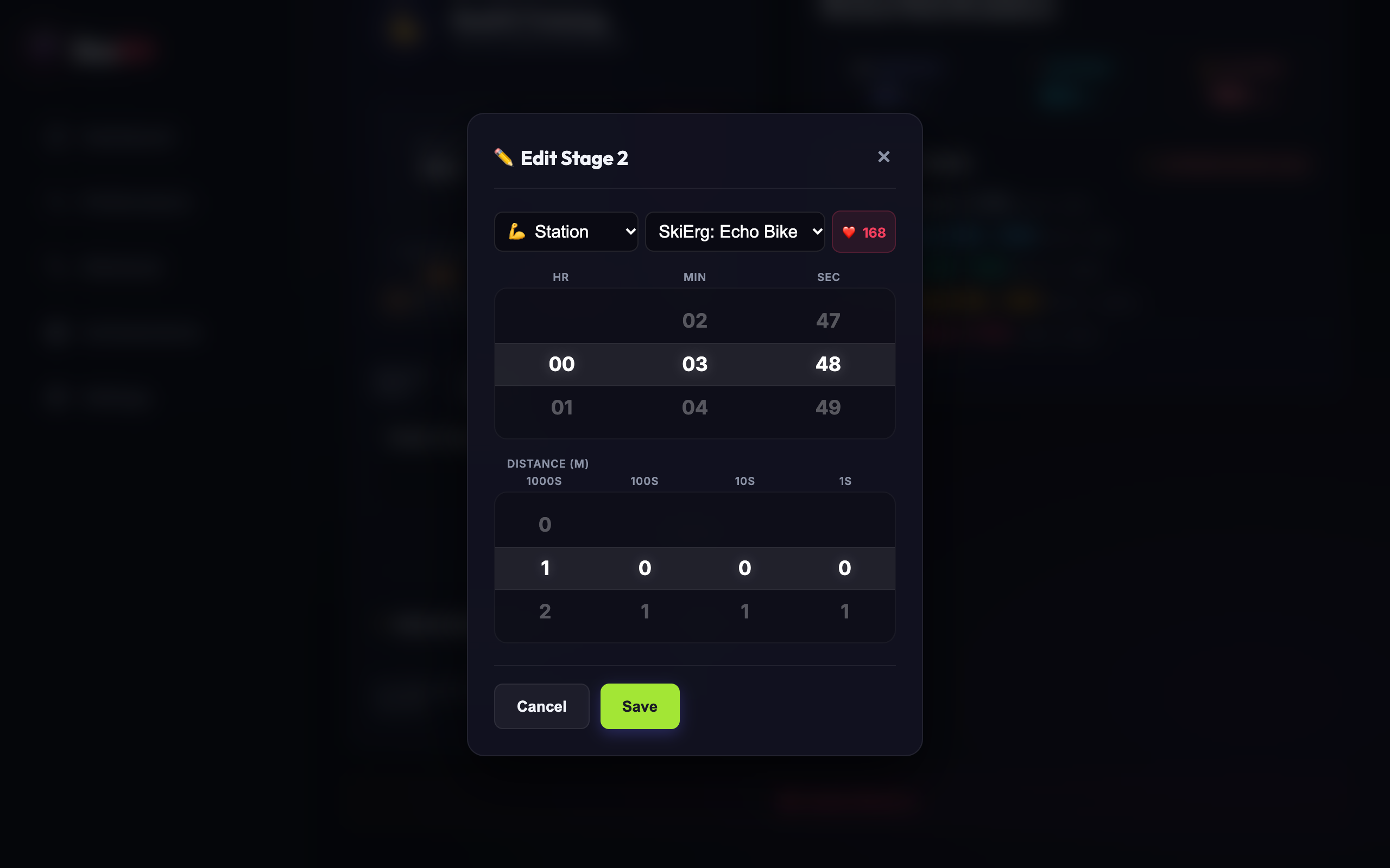 Edit Splits Modal Desktop