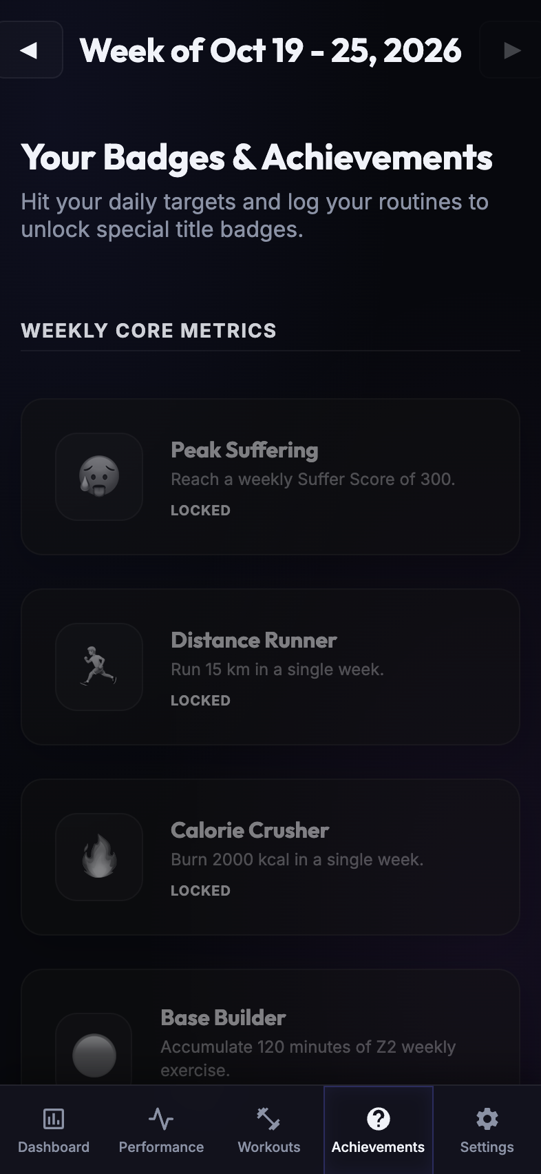 Achievements Mobile