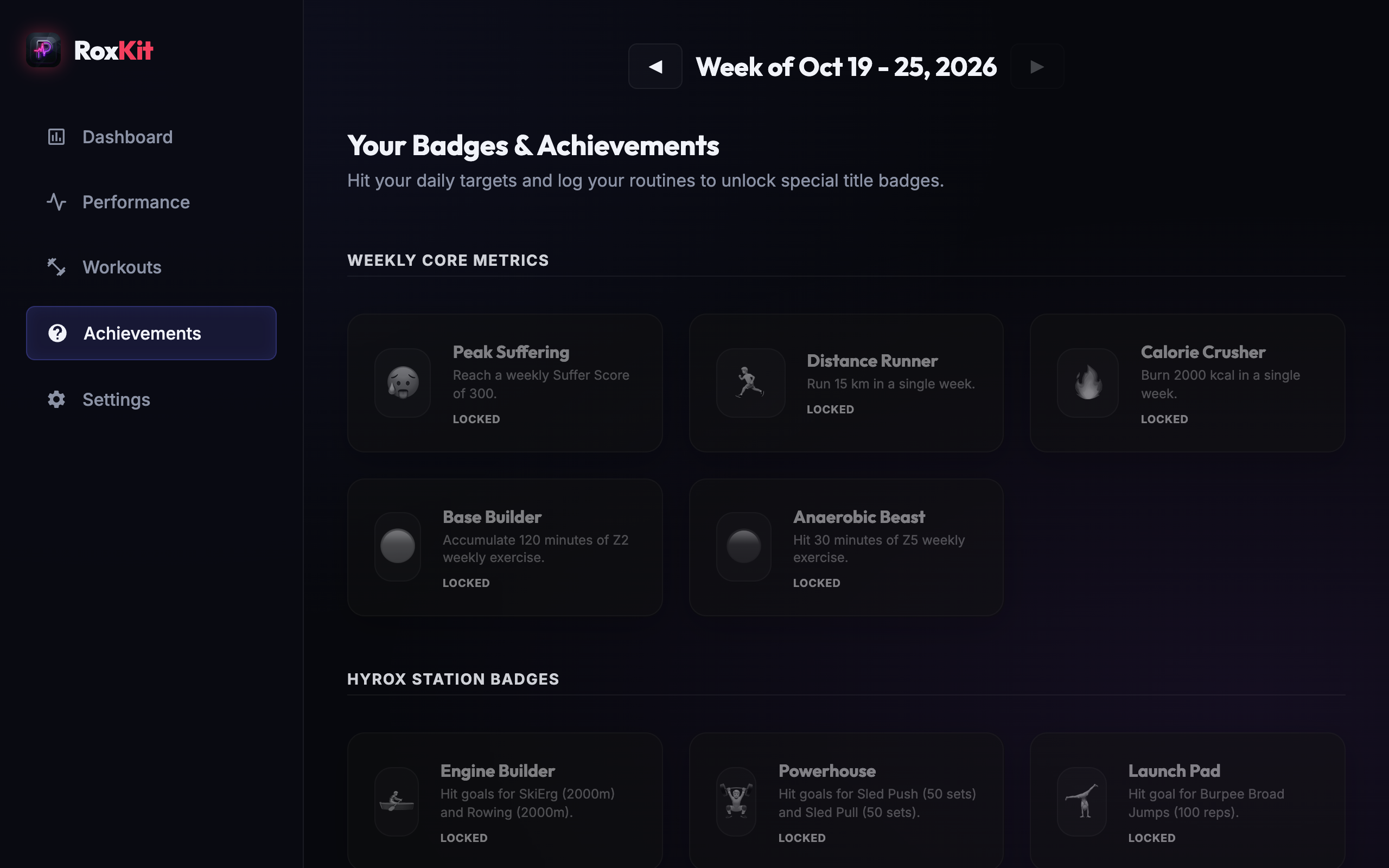 Achievements Desktop