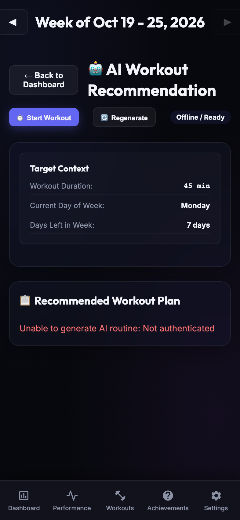 Guided Workout Mobile