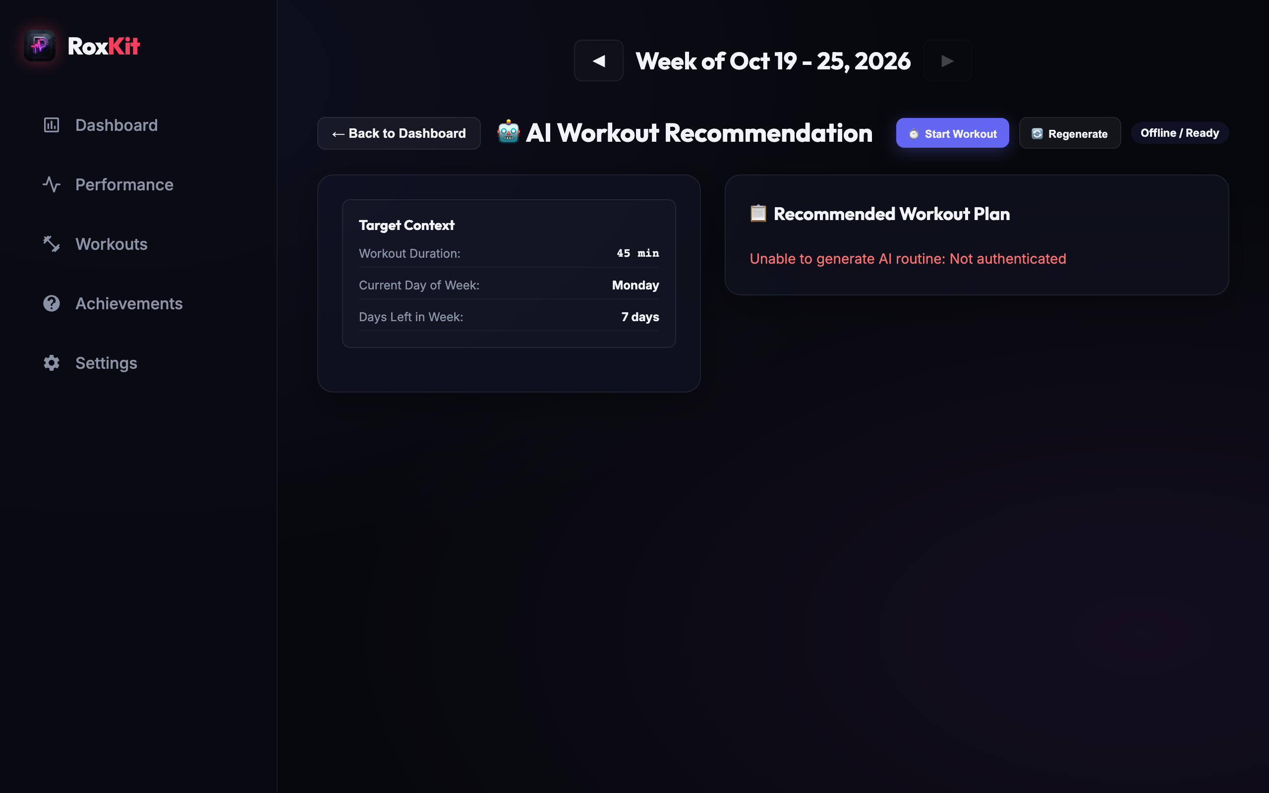 Guided Workout Desktop