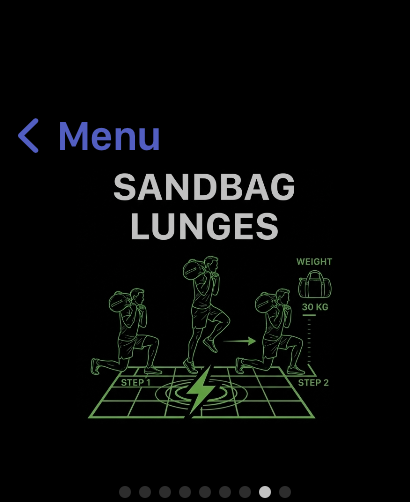 Sandbag Lunges